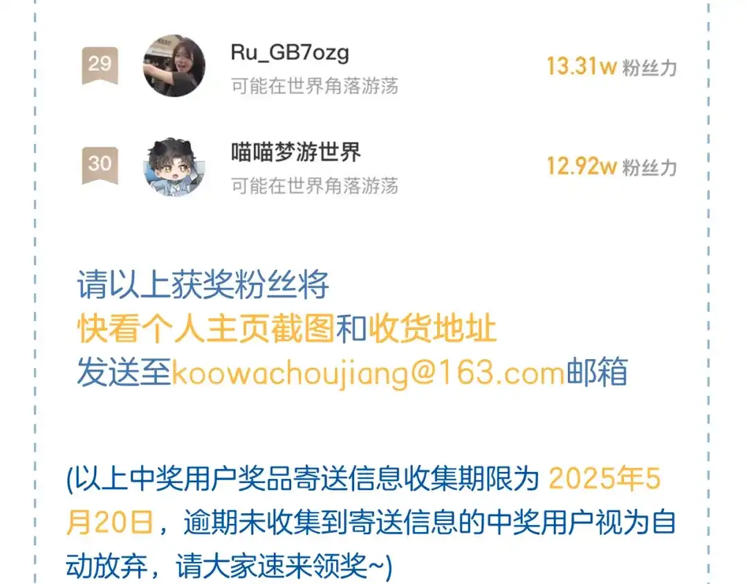 完结加料活动中奖名单来啦！-你却爱着一个他-水千丞（原著）+Koowa内容团队（第8张）
