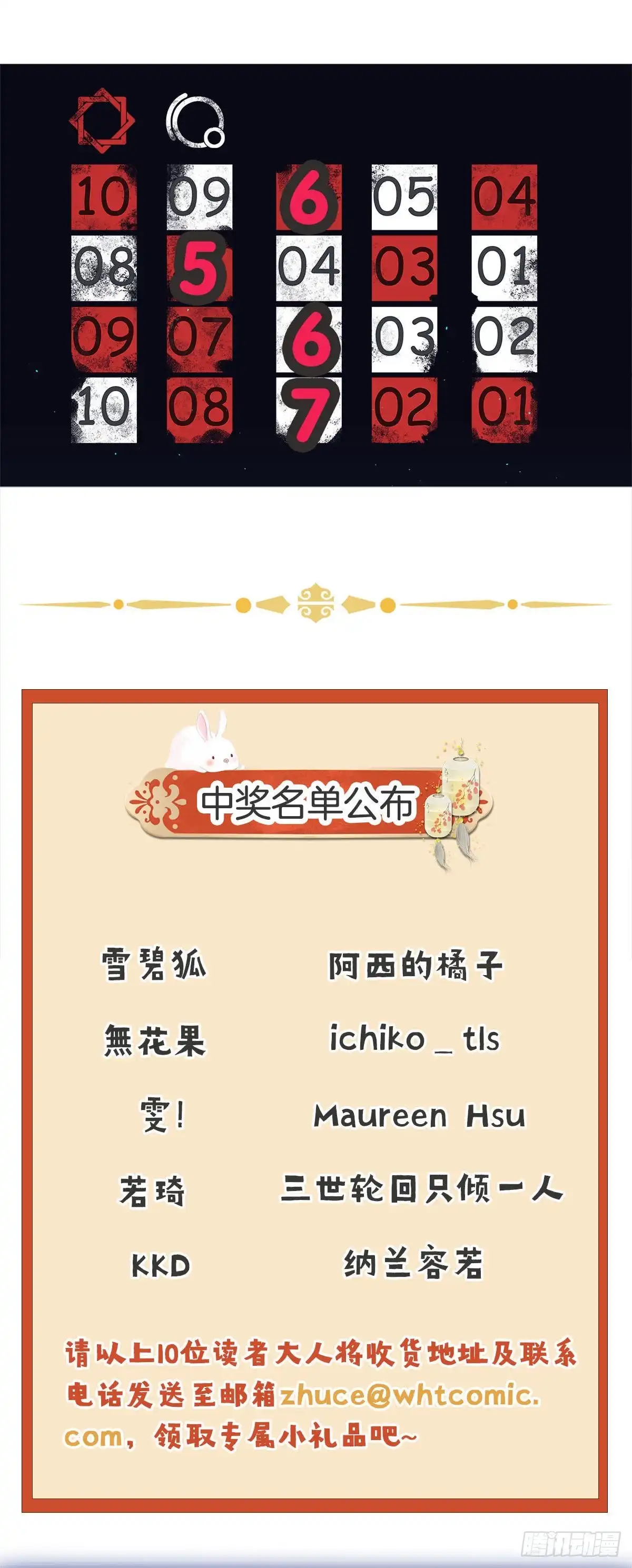 特别篇中奖公布-王爷你好坏-万二（第1张）