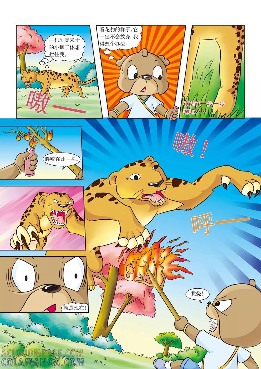 第12话花豹出击-虹猫蓝兔漫画科学探险之南非草原历险记-虹猫蓝兔（第6张）