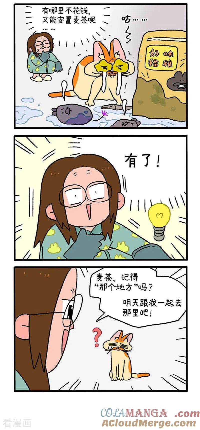 第63话1麦茶来上班-阿满和麦茶-新漫画 日胖大海寺（第2张）