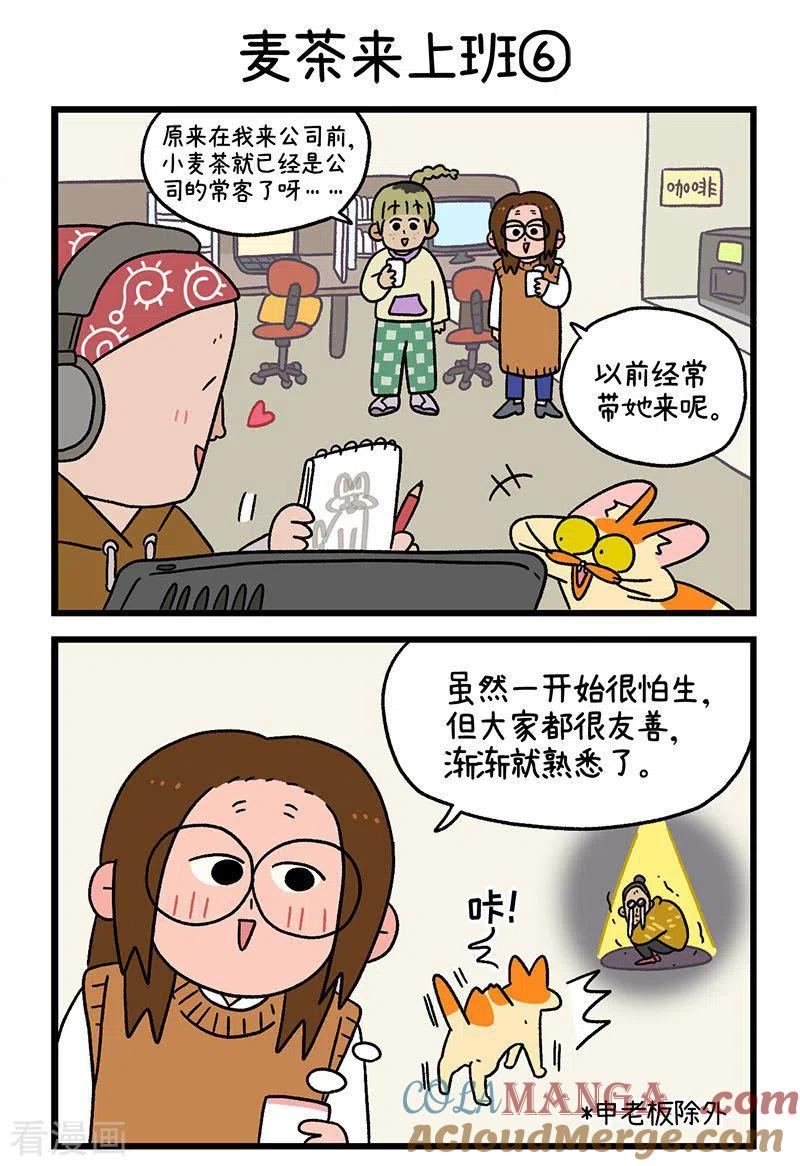 第63话2麦茶来上班-阿满和麦茶-新漫画 日胖大海寺（第4张）