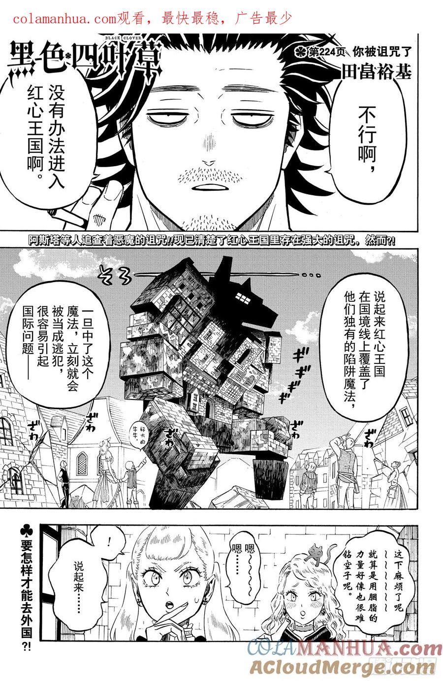 224你被诅咒了-黑色四叶草-田畠裕基,集英社（第1张）
