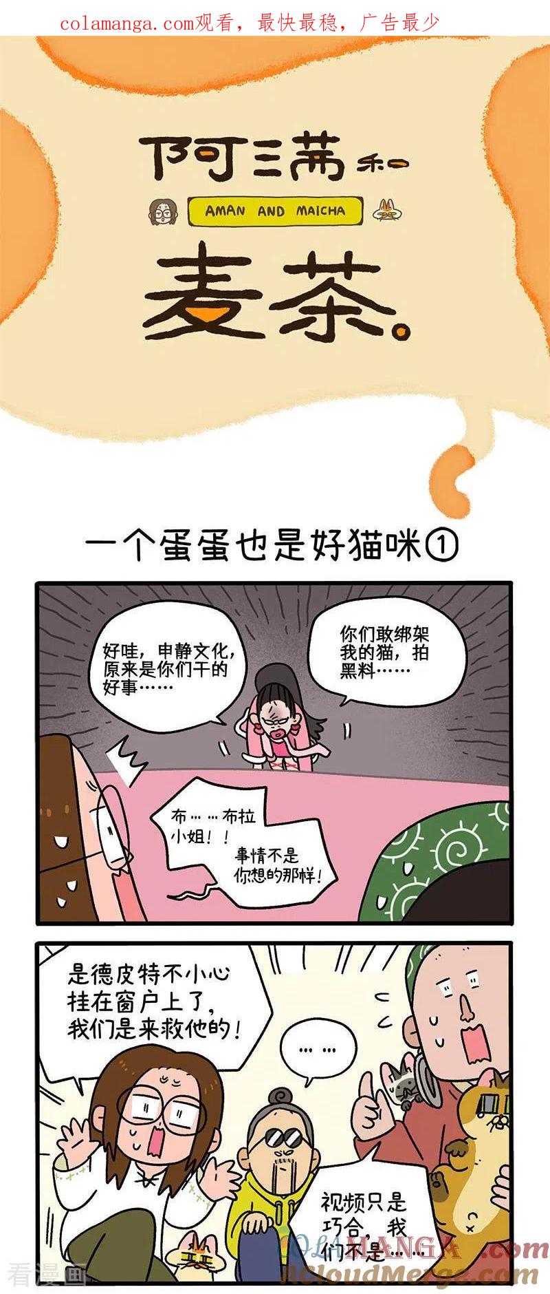 第78话1一个蛋蛋也是好猫咪-阿满和麦茶-新漫画 日胖大海寺（第1张）