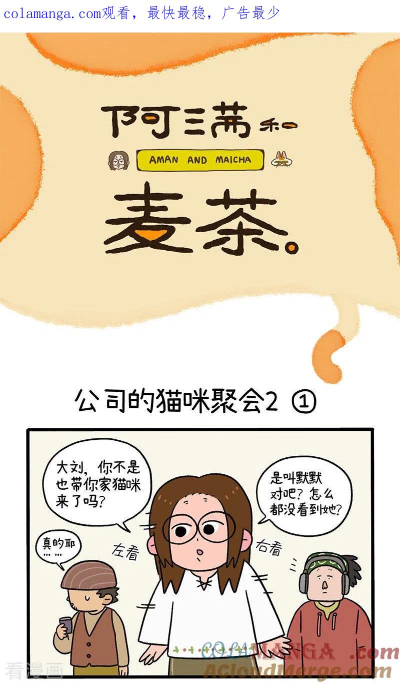 第66话1公司的猫咪聚会2-阿满和麦茶-新漫画 日胖大海寺（第1张）