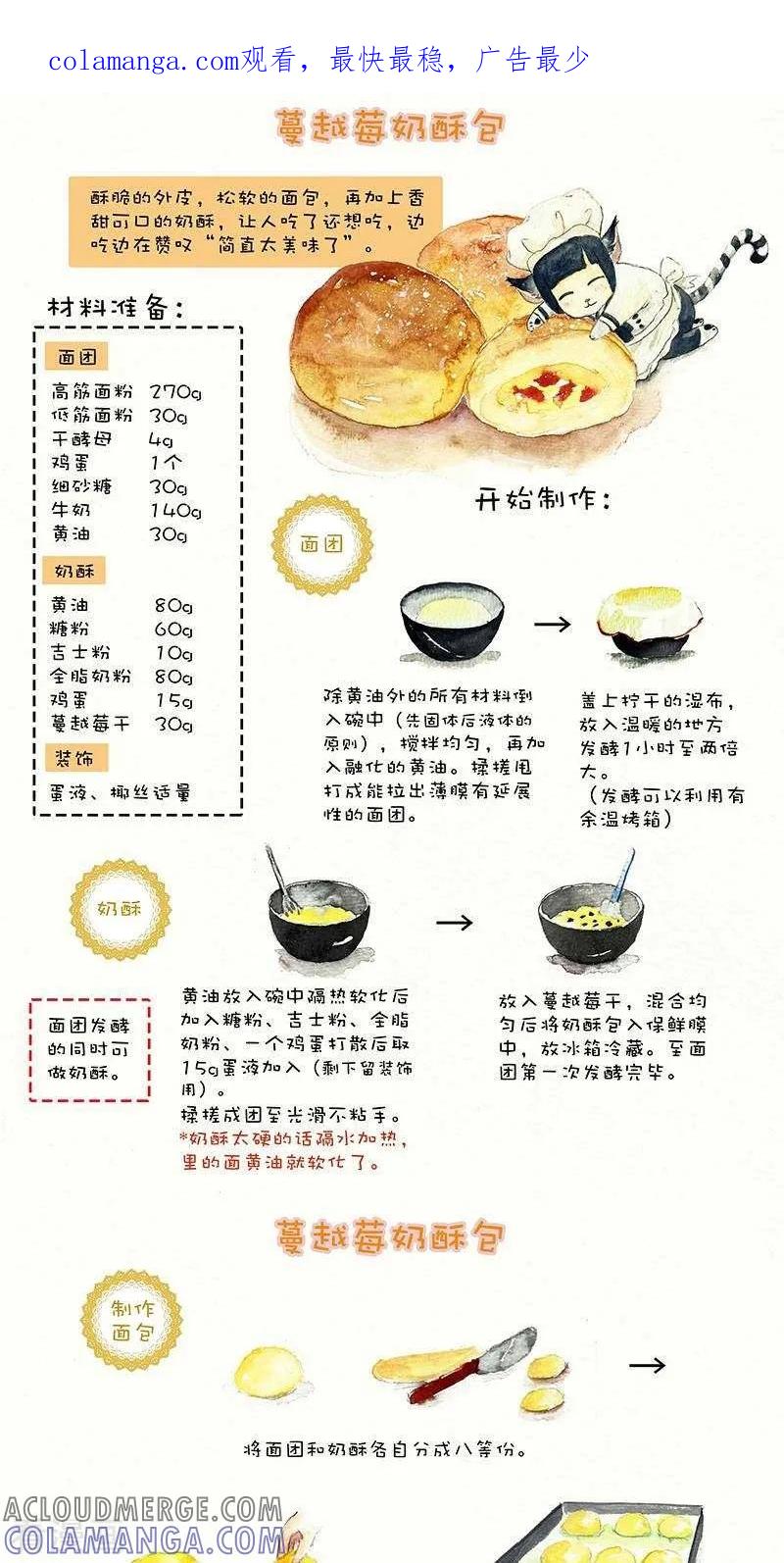 第47话蔓越莓奶酥包-翎子的吃货部落-翎沙华（第1张）
