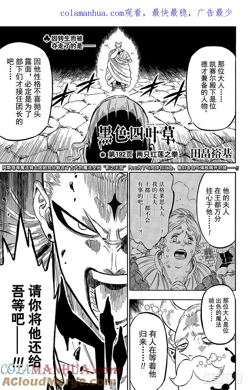 192两只红莲之拳-黑色四叶草-田畠裕基,集英社（第1张）