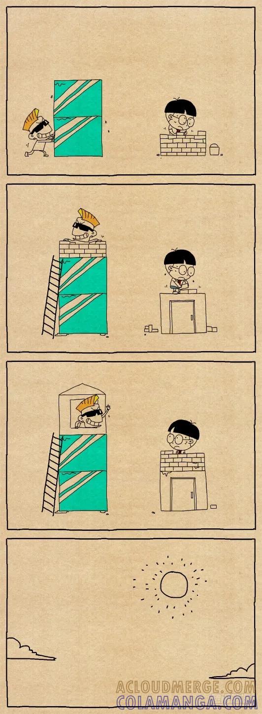 大盖楼-小明系列漫画-小明（第2张）