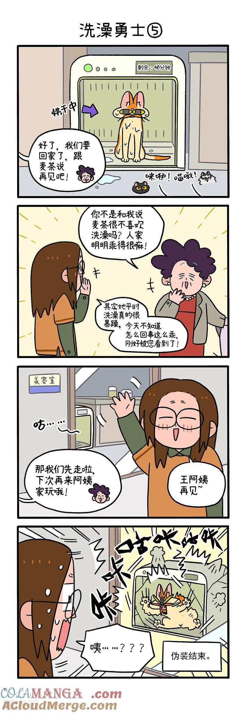 第56话2洗澡勇士-阿满和麦茶-新漫画 日胖大海寺（第3张）