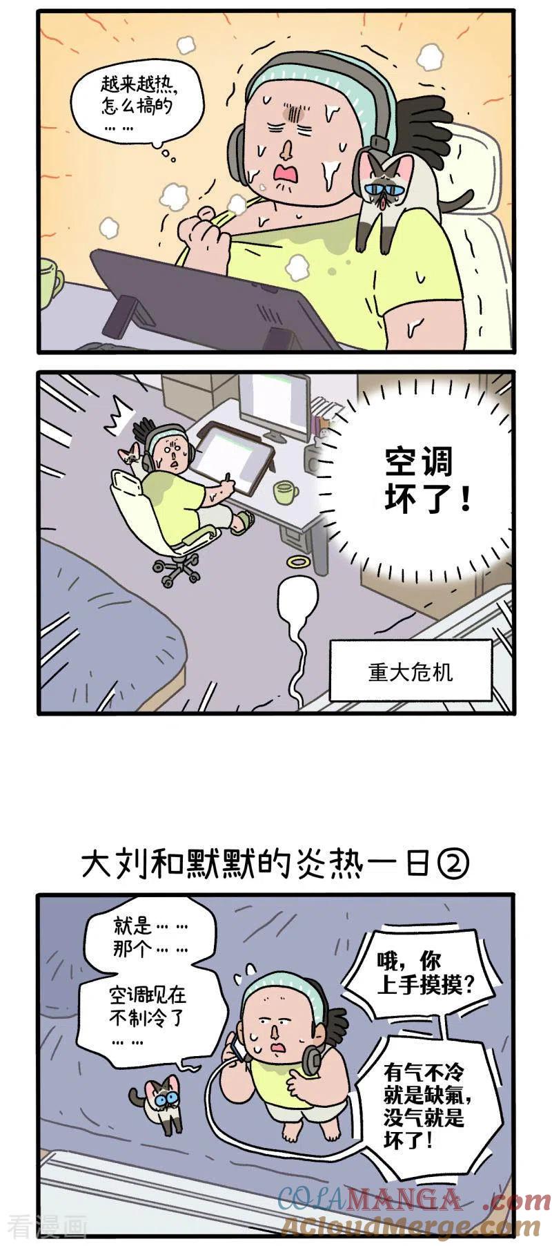 番外20上大刘和默默的炎热一日-阿满和麦茶-新漫画 日胖大海寺（第2张）