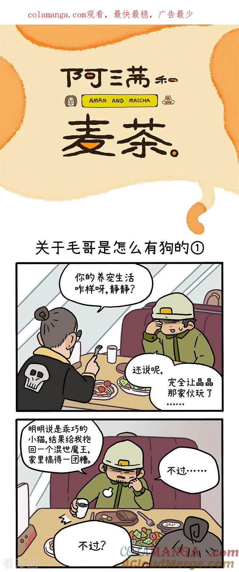 第127话1关于毛哥是怎么有狗的-阿满和麦茶-新漫画 日胖大海寺（第1张）