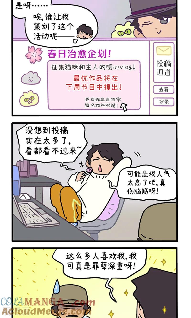 第156话1猫晶晶的春日企划1-阿满和麦茶-新漫画 日胖大海寺（第2张）